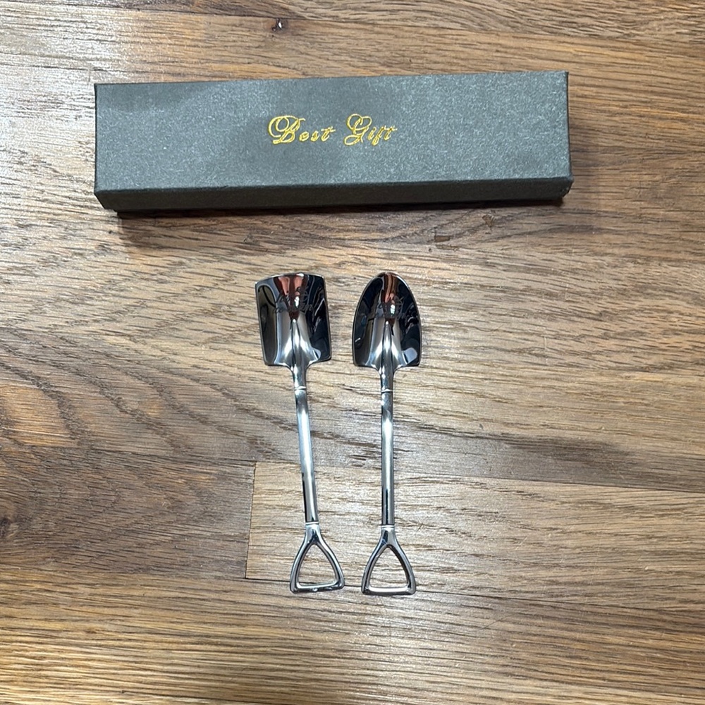 HIS and HER ice cream spoons